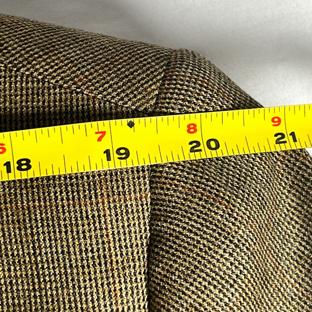 Burberry London Mens Wool Blend Tweed Blazer Jacket Brown Classic Fit 46R - Picture 6 of 9